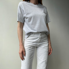 1980s Blank Light Gray Thin Single Stitch T-Shirt