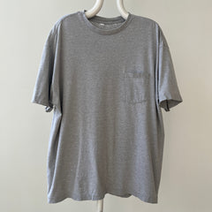 1980s Blank Grey Pocket T Shirt