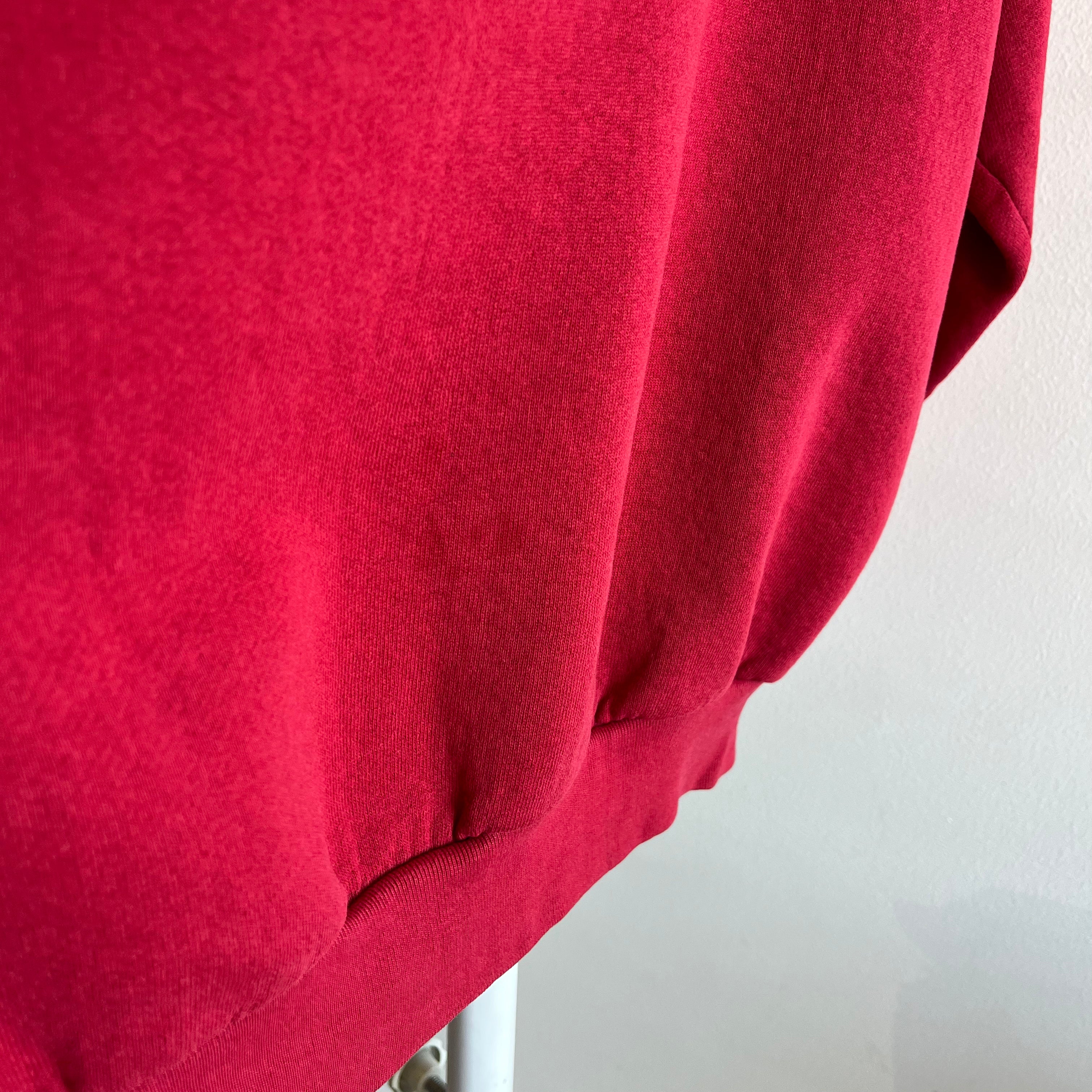 1990s Blank Red Sweatshirt