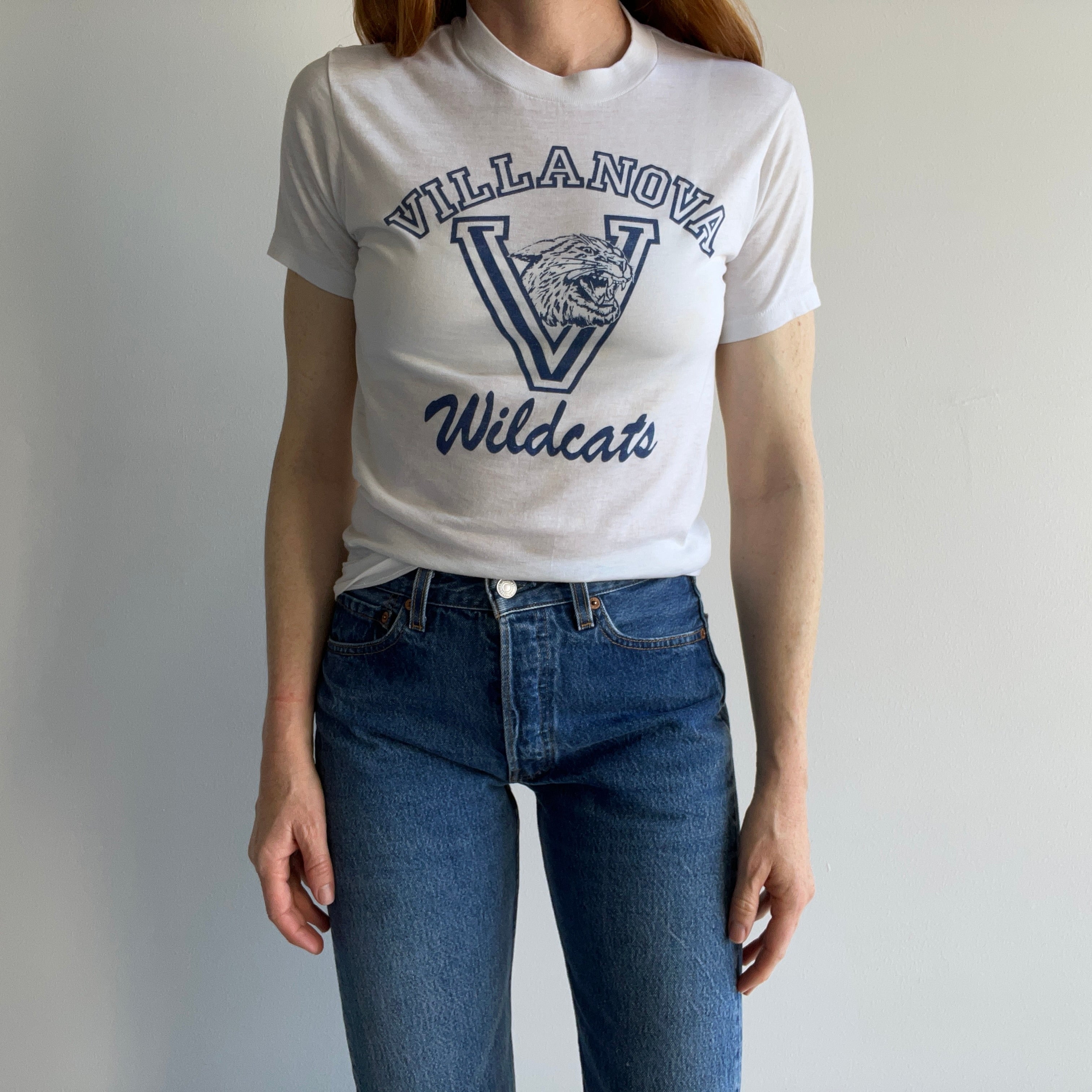 1970/80s Super Thinned Out Villanova College T-Shirt