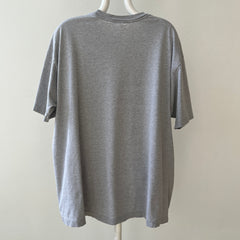 1980s Blank Grey Pocket T Shirt