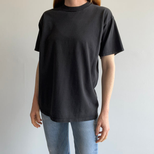 1980s Blank Black Jerzees T-Shirt - USA Made