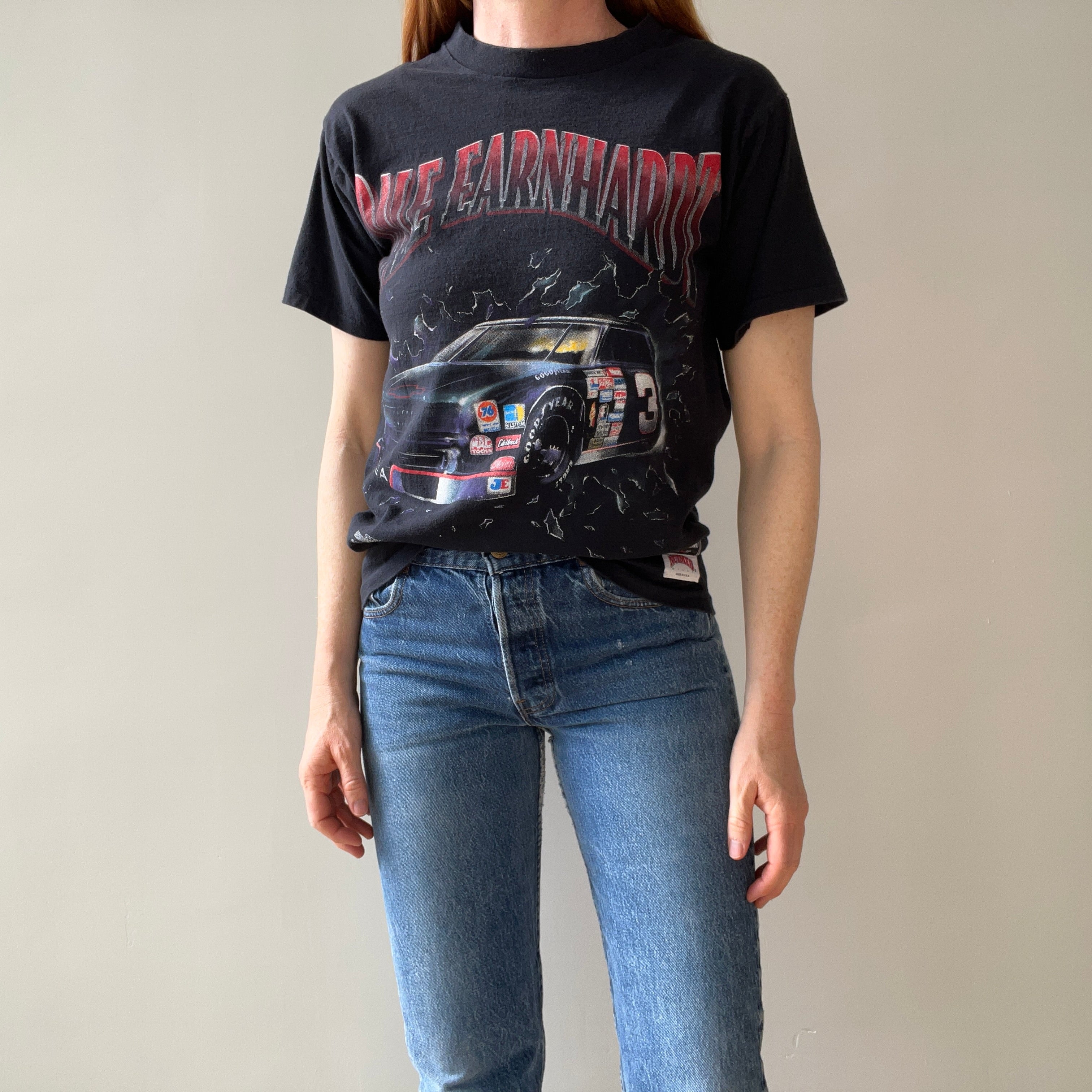 1990s Dale Earnhardt NASCAR Front and Back T-Shirt - WOWOWOWOW