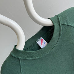 1980s Blank Forest Green Relaxed Fit Raglan by Jerzees
