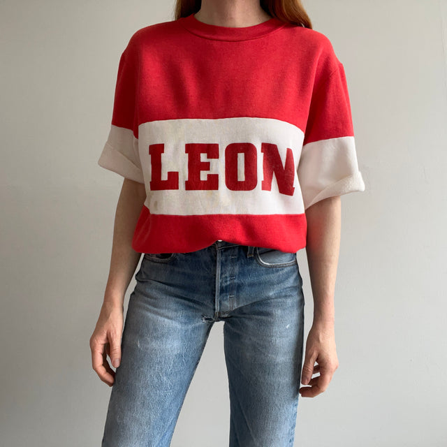 1980s LEON Color Block Sweatshirt