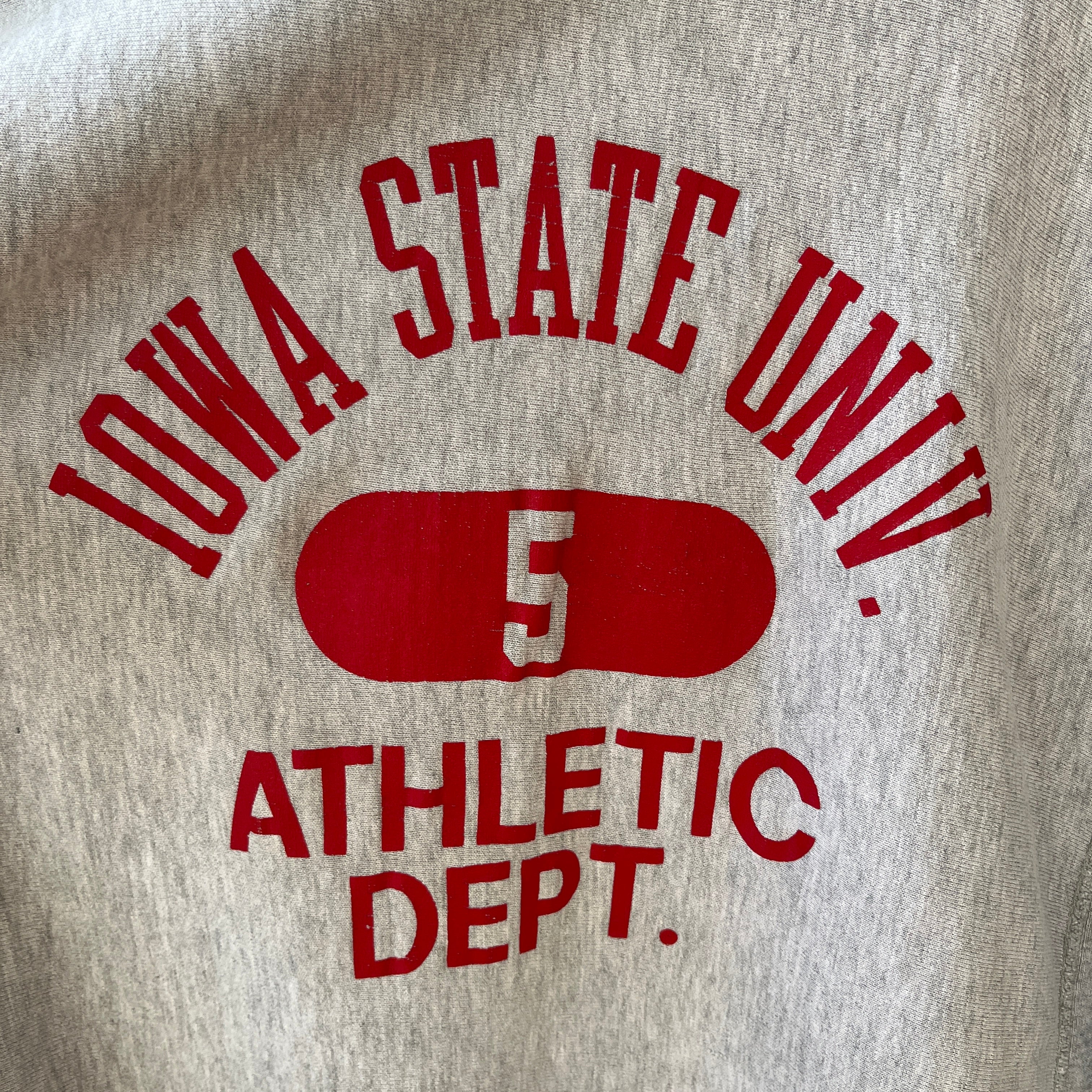 1980s Iowa State University Athletic Dept. Reverse Weave Sweatshirt