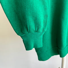 1970s Kelly Green Super Soft and Slouchy Raglan with Contrast Stitching