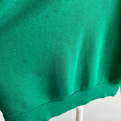 1970s Kelly Green Super Soft and Slouchy Raglan with Contrast Stitching
