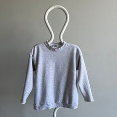 1980s Blank Gray Sweatshirt with the Cuffs Cut Off by Tultex