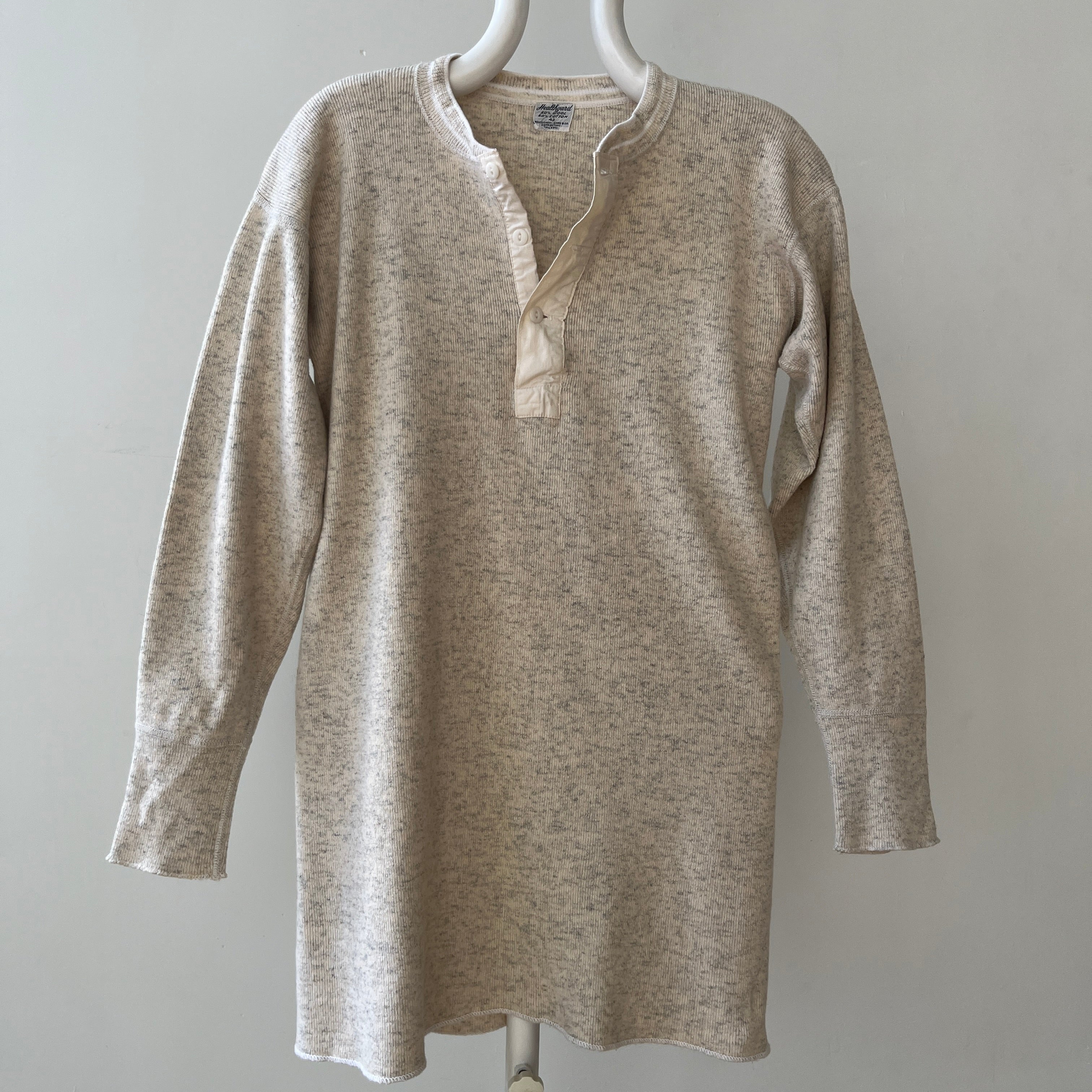 1930s Oatmeal Henley Shirt!!!!!