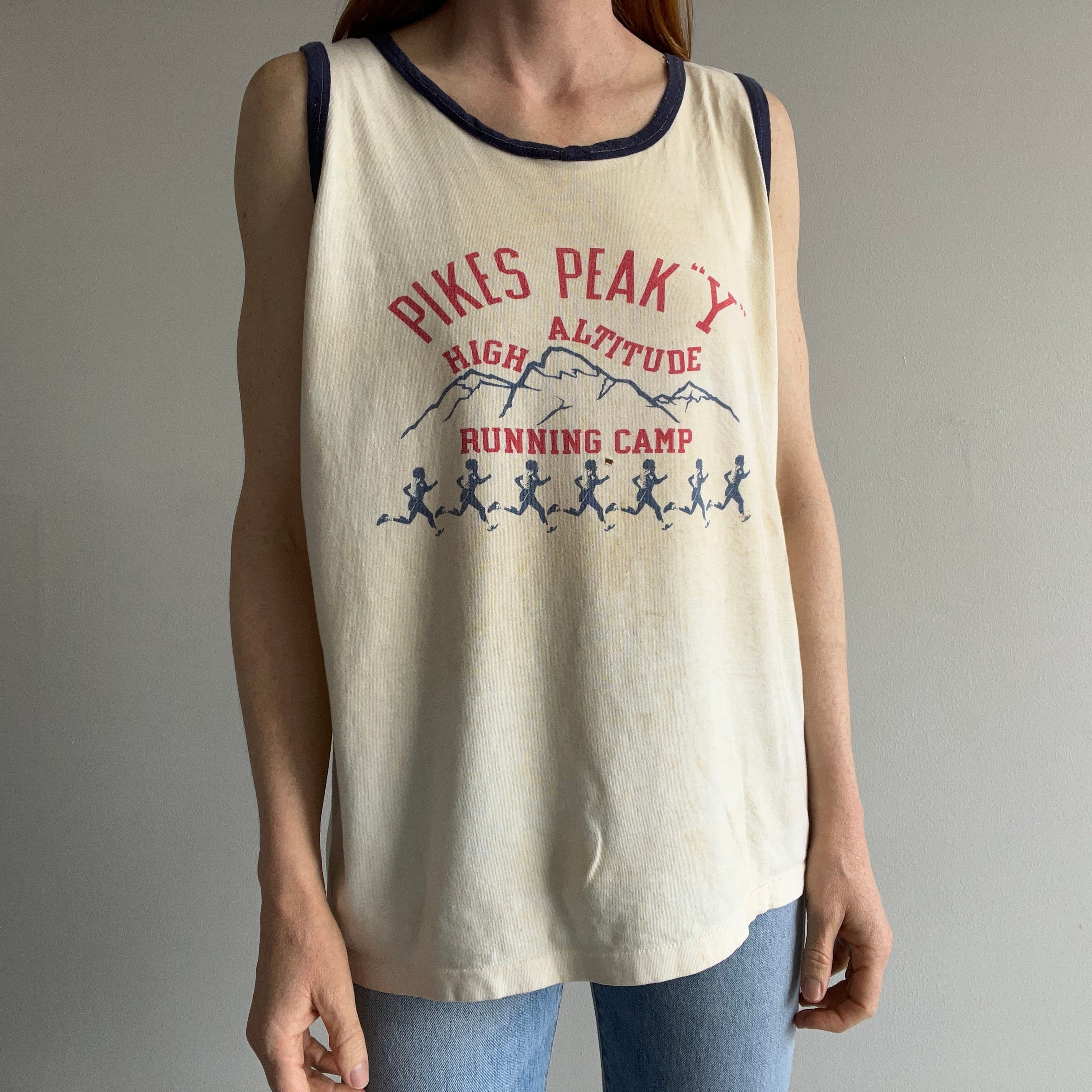 1970s SUPER RAD Pikes Peak YMCA Front and Back Soft Cotton Tank