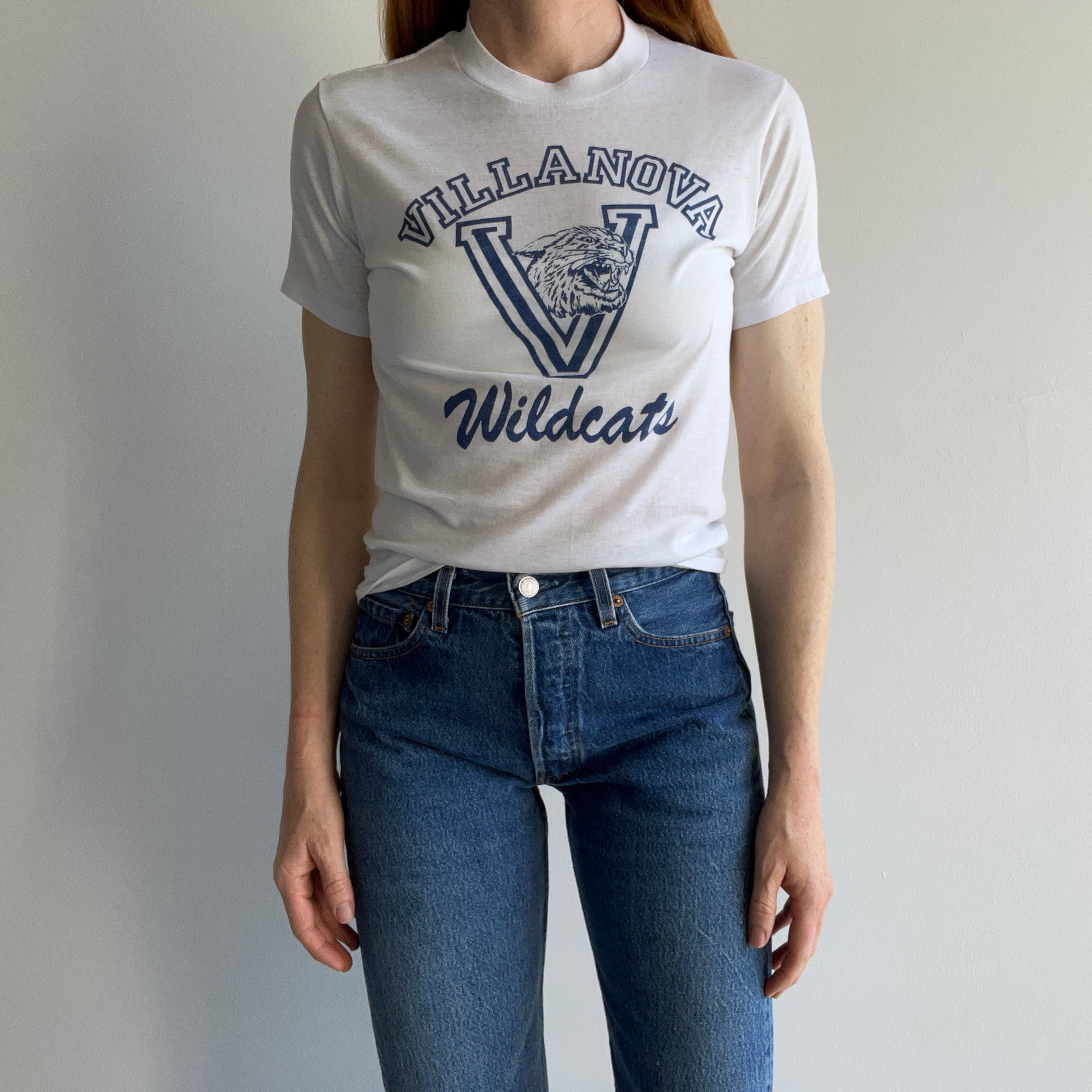 1970/80s Super Thinned Out Villanova College T-Shirt