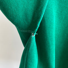 1970s Kelly Green Super Soft and Slouchy Raglan with Contrast Stitching