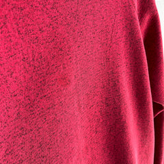 1980s Red and Black Speckled Sweatshirt
