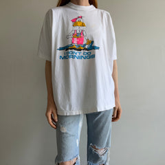 1990s I Don’t Do Mornings Cartoon Cotton T-Shirt