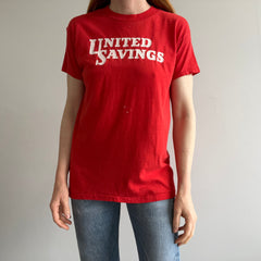 1970s United Savings Paint Stained T-Shirt