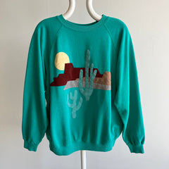 1980s Microsuede Style Desert Motif Sweatshirt (Is it DIY?)