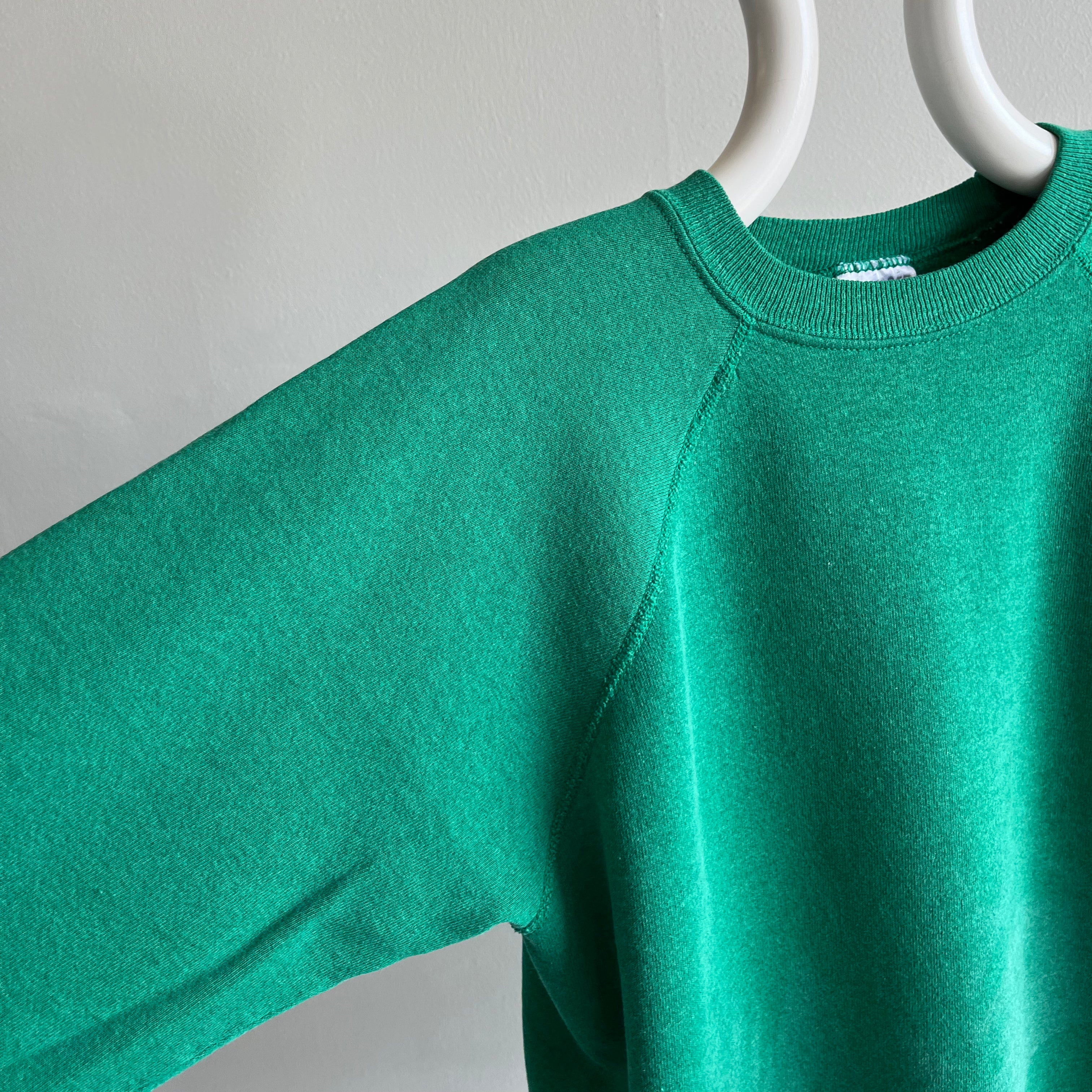 1980s Epic Sun Faded Green Ragan Sweatshirt