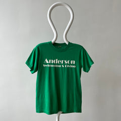 1970s/80s Green Anderson Swimming And Diving T Shirt - The Backside!!