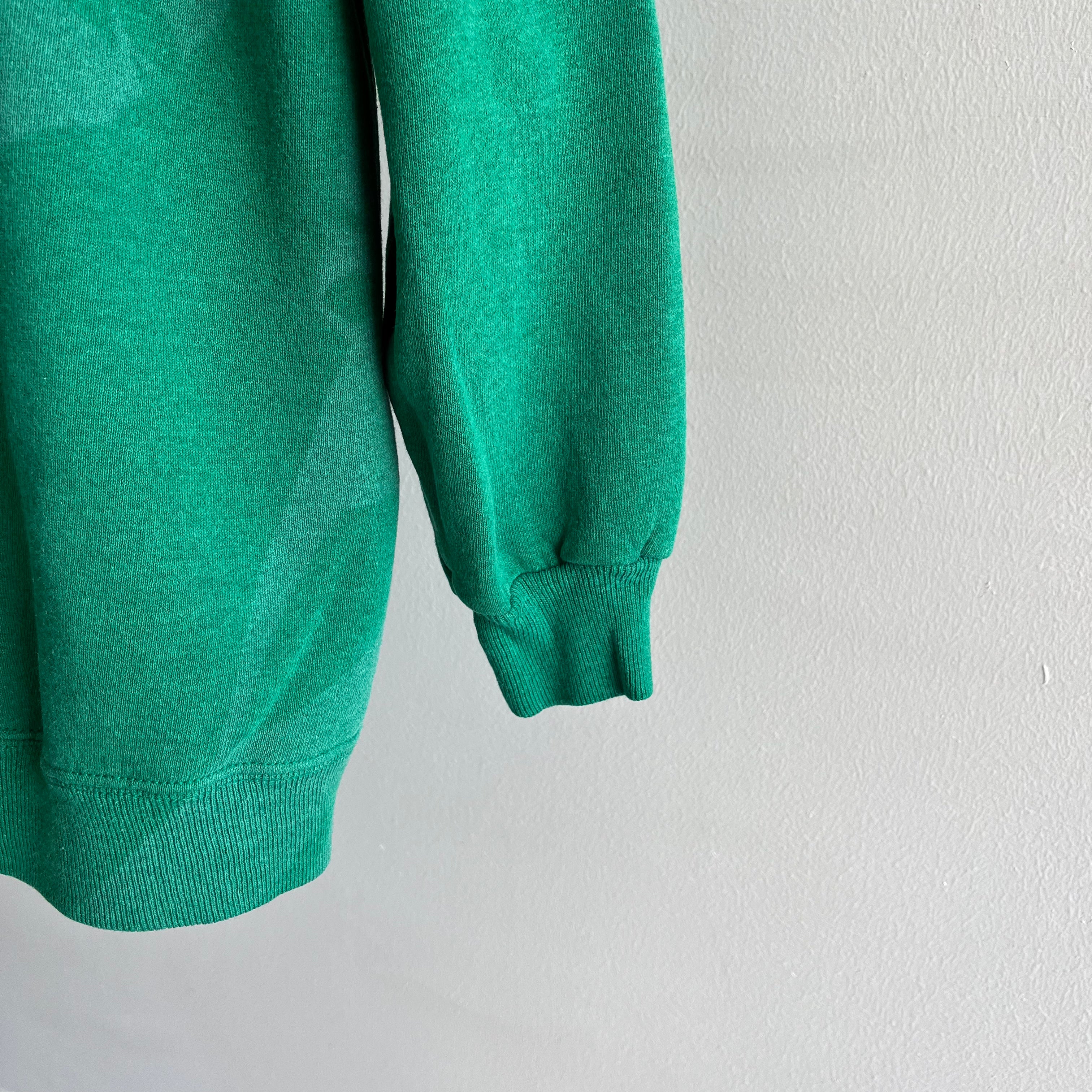 1980s Epic Sun Faded Green Ragan Sweatshirt