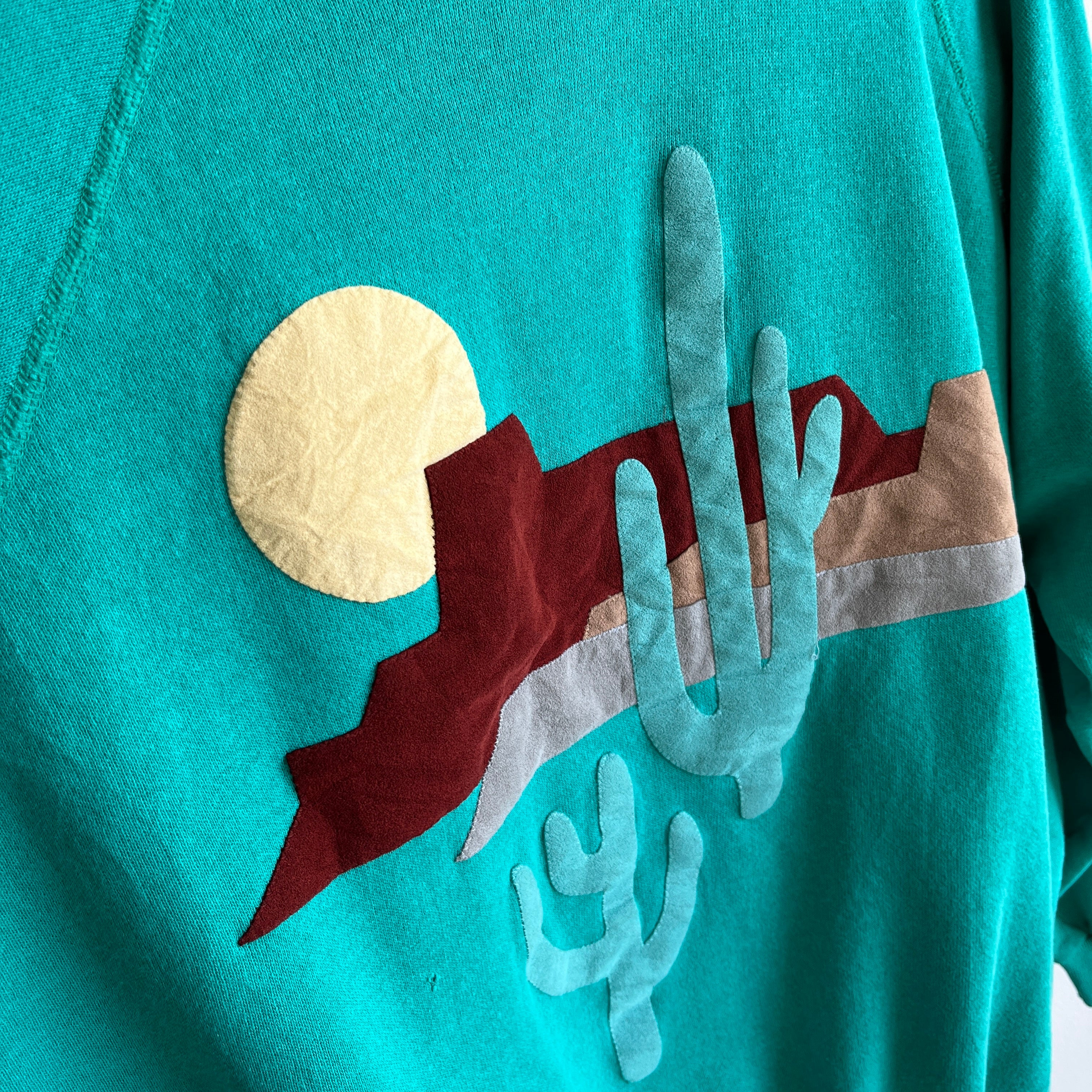 1980s Microsuede Style Desert Motif Sweatshirt (Is it DIY?)