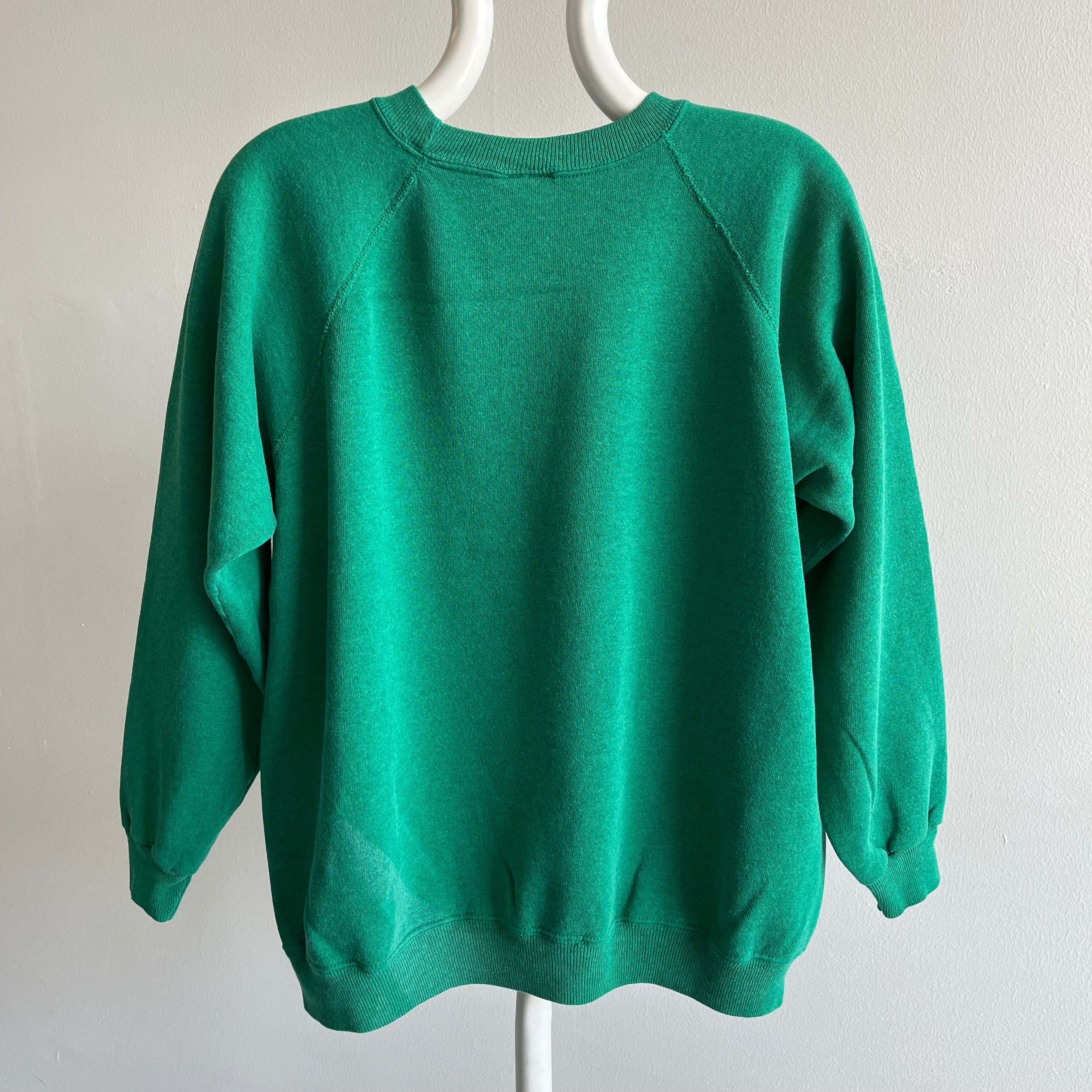 1980s Epic Sun Faded Green Ragan Sweatshirt