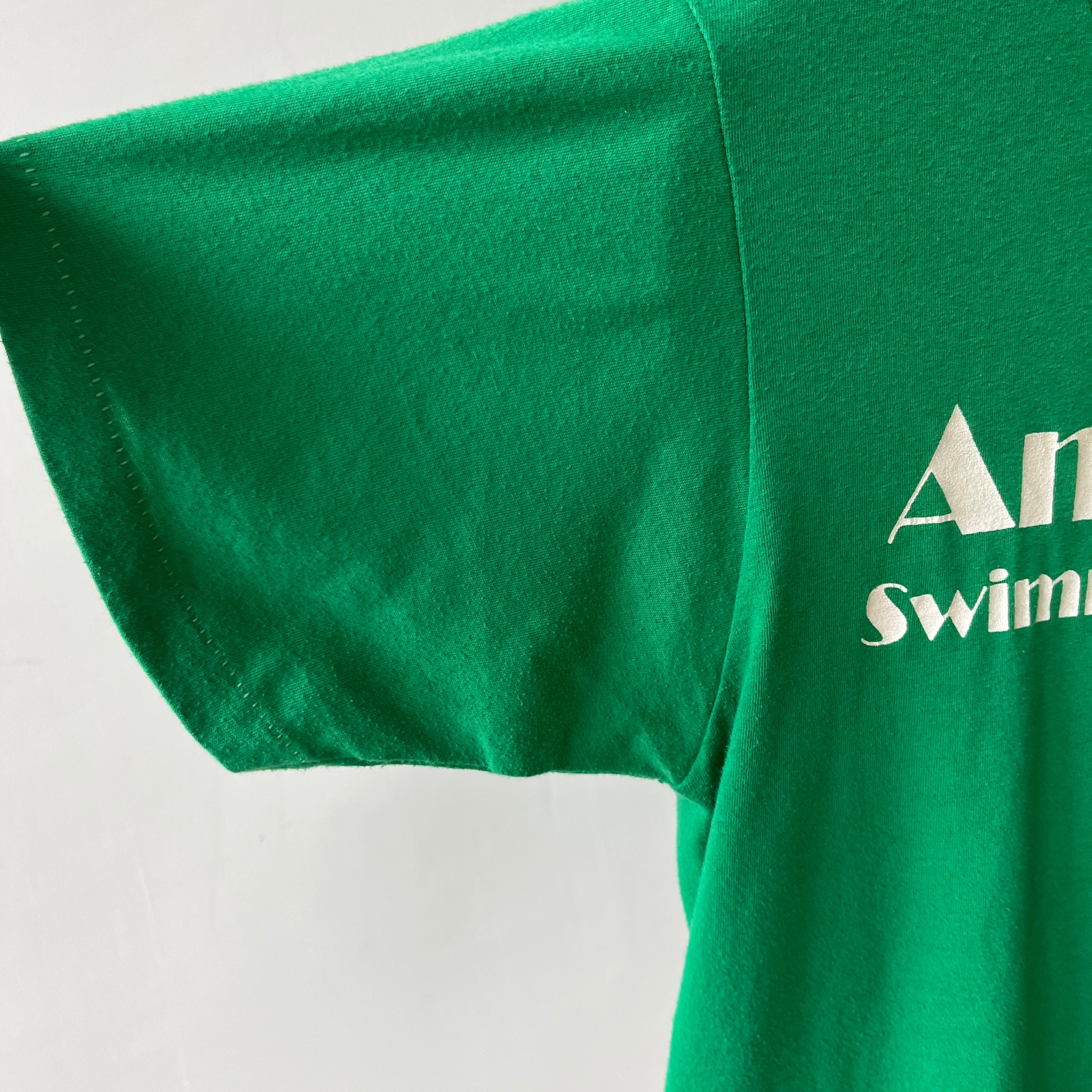 1970s/80s Green Anderson Swimming And Diving T Shirt - The Backside!!