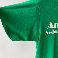 1970s/80s Green Anderson Swimming And Diving T Shirt - The Backside!!