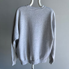 1980s Nicely Thinned Out and Stained Light Gray Jerzees Sweatshirt
