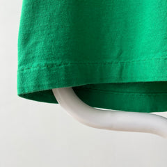 1990s Boxy Blank Green Cropped T Shirt