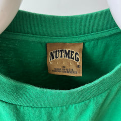 1990s Boxy Blank Green Cropped T Shirt