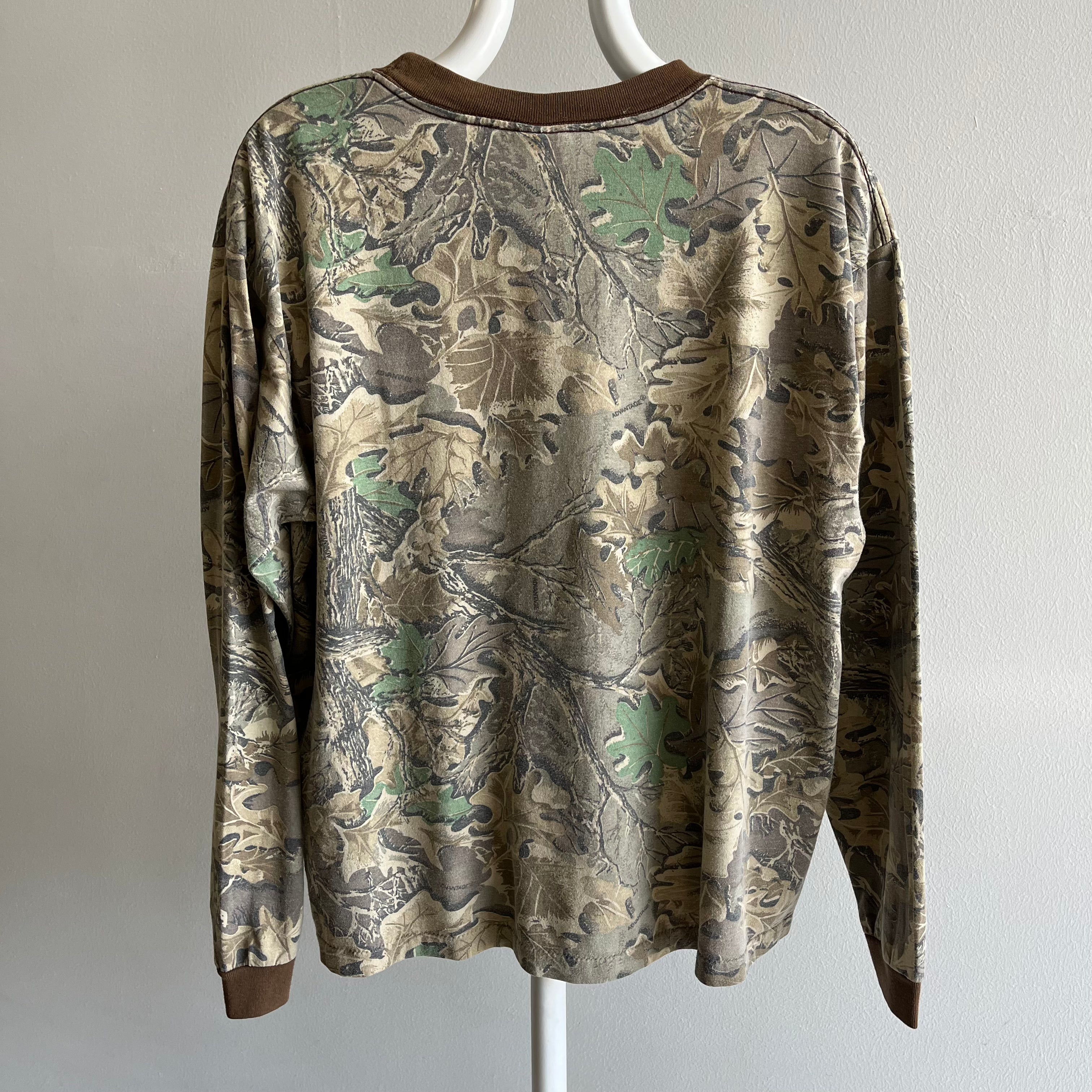 1980/90s Nicely Worn and Thin Advantage Long Sleeve Tree Camo