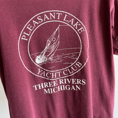 1980s Pleasant Lake Yacht Club, Three Rivers Michigan T-Shirt