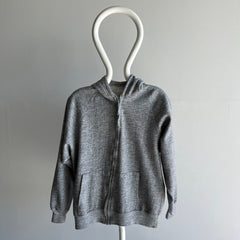 1970s Blank Gray Zip Up Hoodie - Made in Romania (IYKYK)