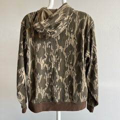 1980s Muleskins Camo Zip Up Hoodie