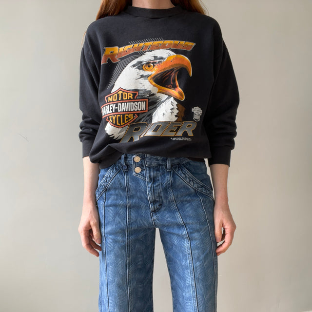 1988 Righteous Harley Eagle Sweatshirt - Collectible