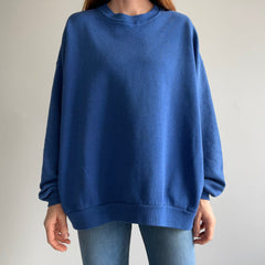 1990s Blank Blue Sweatshirt with Dreamy Arms