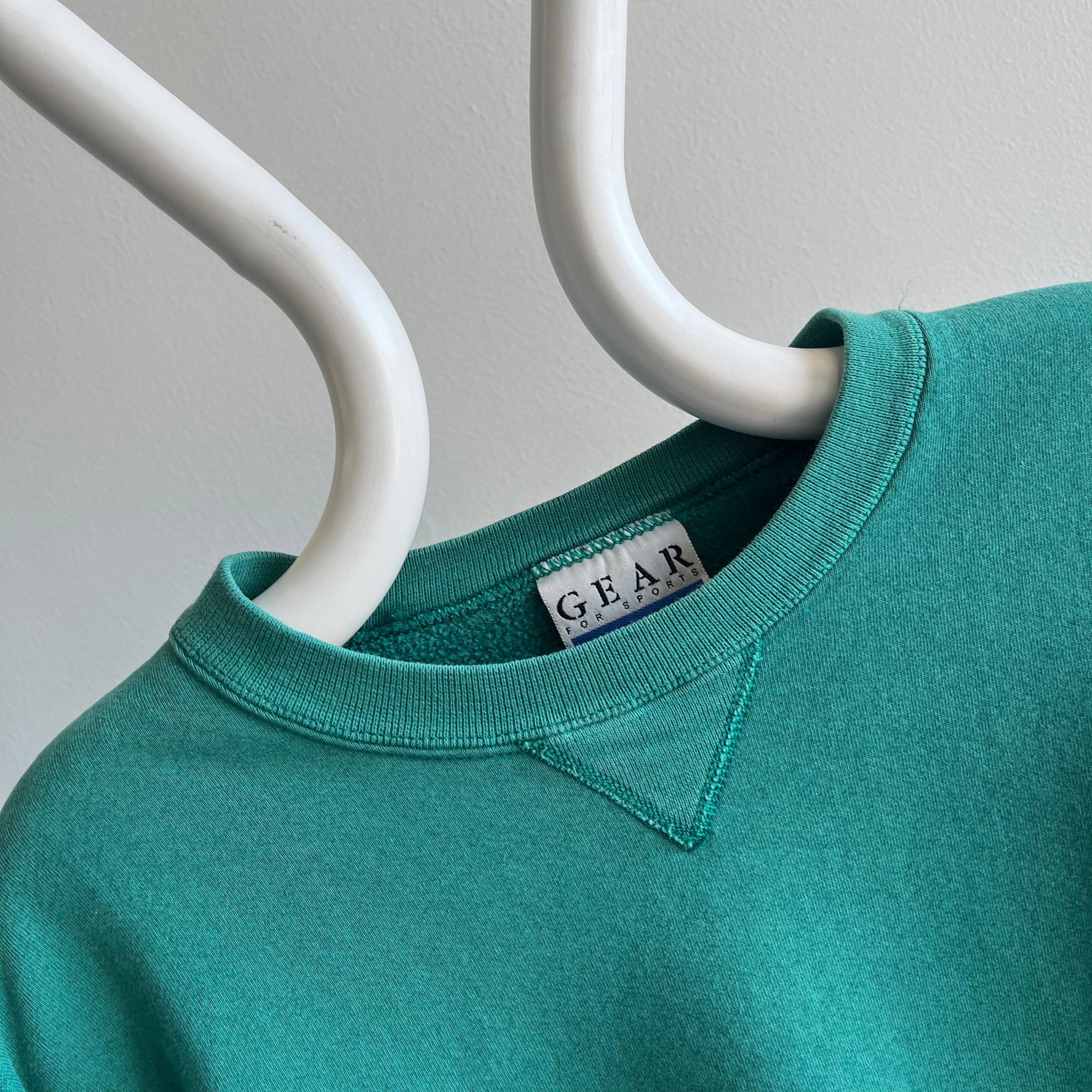 1990s Heavyweight Faded Teal Sweatshirt by GEAR