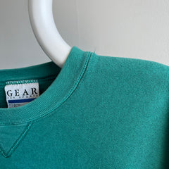 1990s Heavyweight Faded Teal Sweatshirt by GEAR