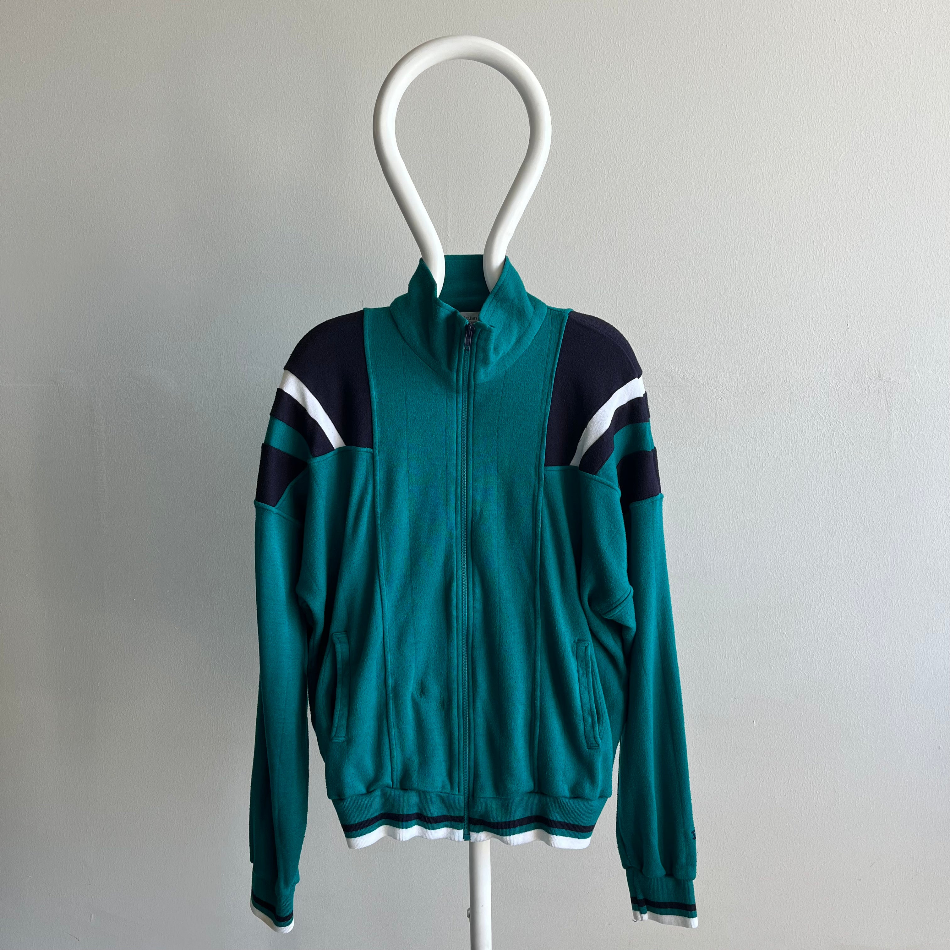 1980/90s Christian Dior Zip Up Tracksuit Style Sweatshirt Jacket