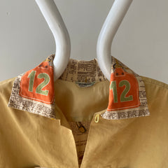 1940s/50s All Over Print Horse Jockey Loop Collar Shirt TINA COLLECTION