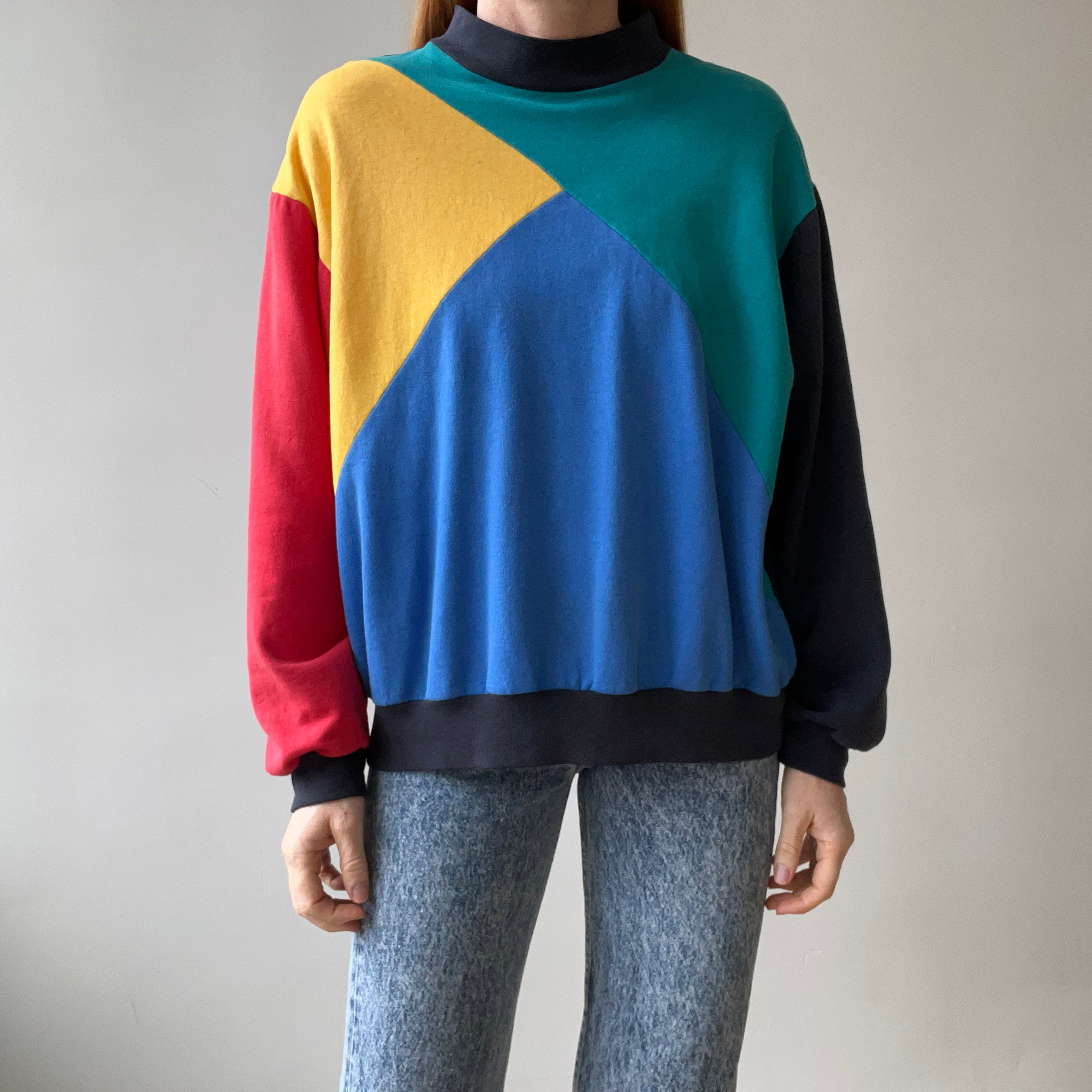 1980s Color Block Sweatshirt
