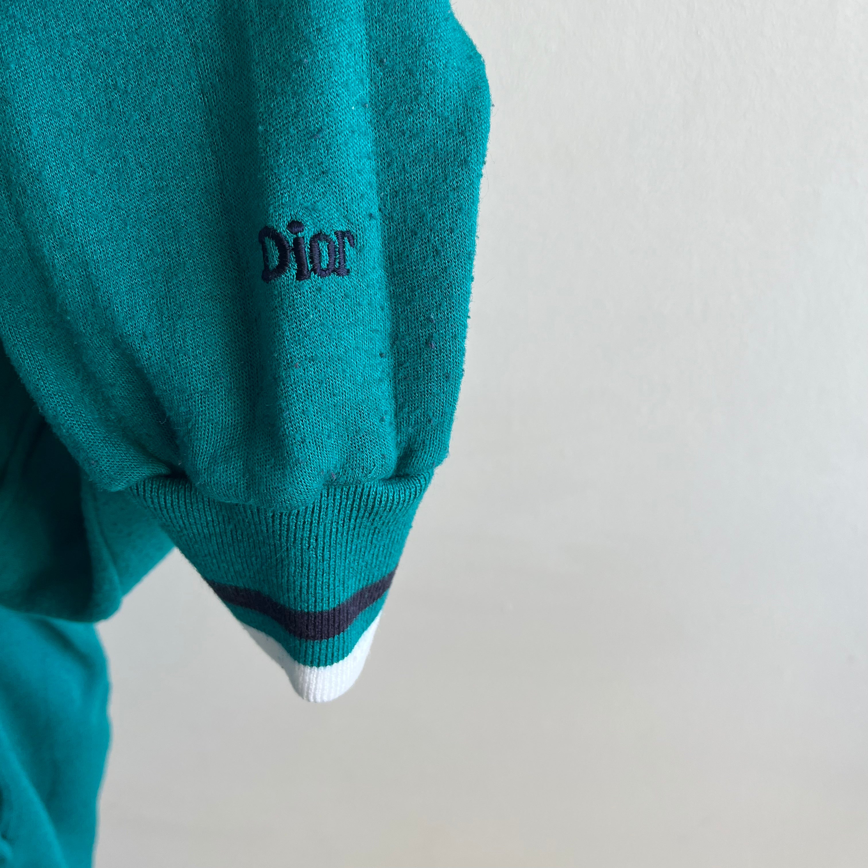 1980/90s Christian Dior Zip Up Tracksuit Style Sweatshirt Jacket