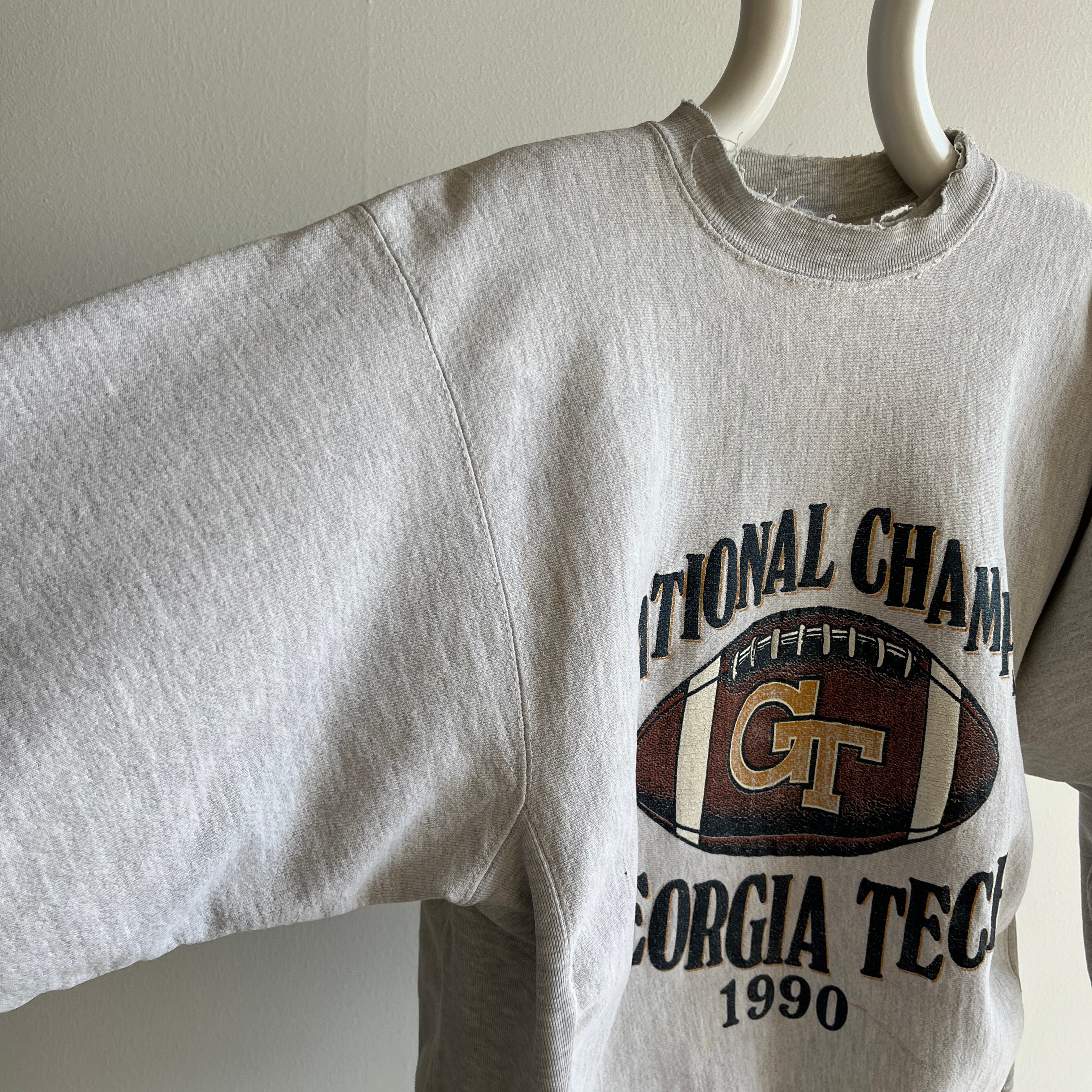 1990 Georgia Tech National Champs Reverse Weave Heavy Weight Sweatshirt