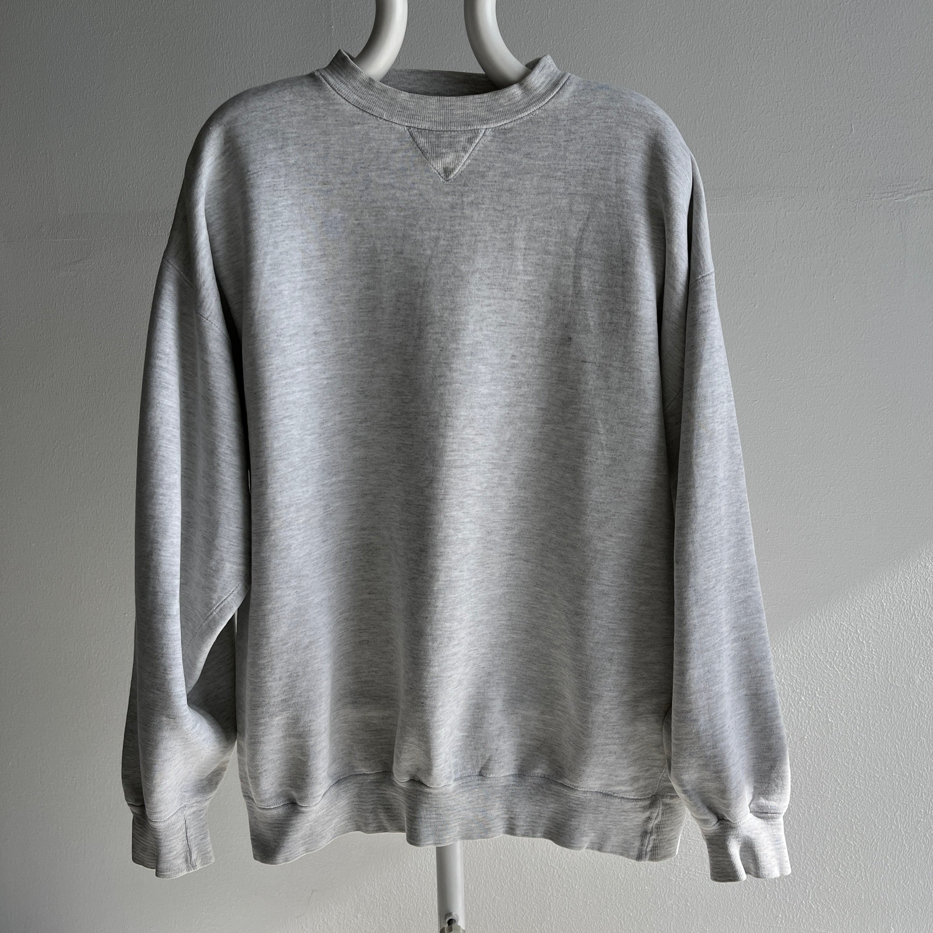 1990s Eddie Bauer Single V Mostly Cotton Blank Gray Sweatshirt