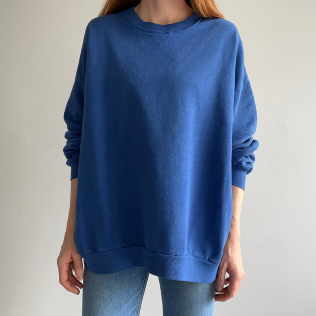 1990s Blank Blue Sweatshirt with Dreamy Arms