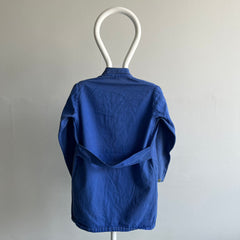 1970s Perfectly Worn XS French Workwear Chore Duster