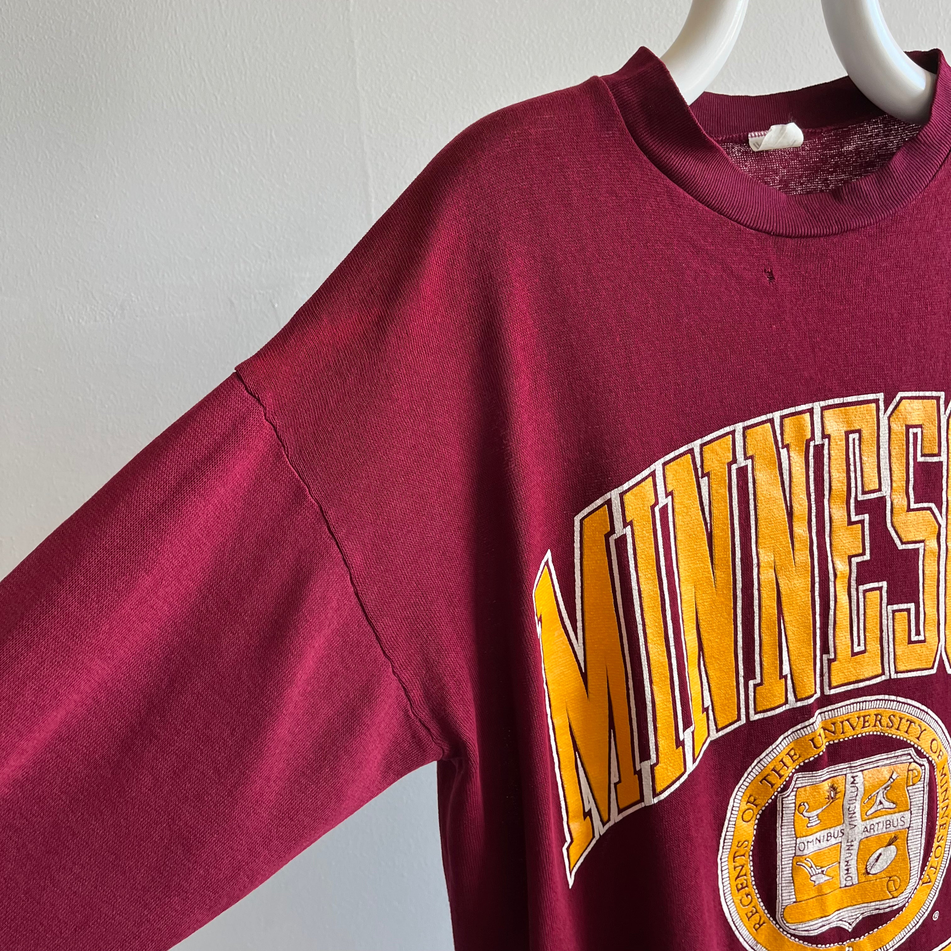 1980s Minnesota Golden Gophers Super Thin and Long Sweatshirt
