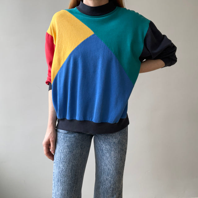 1980s Color Block Sweatshirt