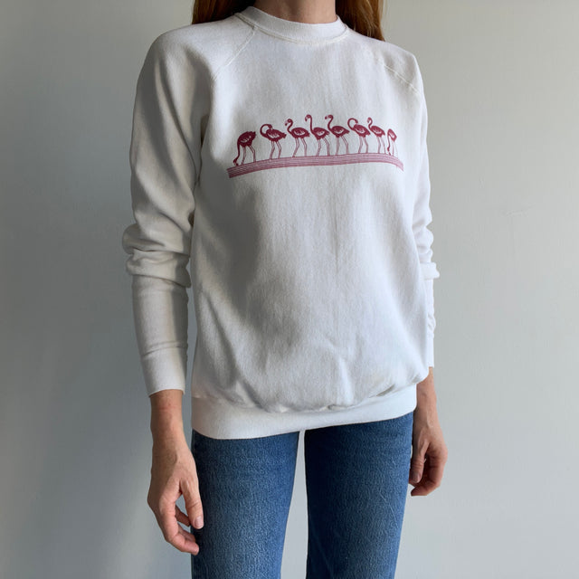 1980s Flamboyance (What a Group of Flamingos is Called) Sweatshirt